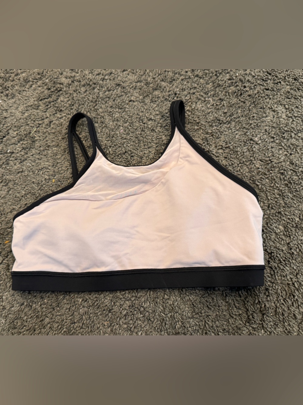 lululemon athletica Light Pink Bralette with Black Trim